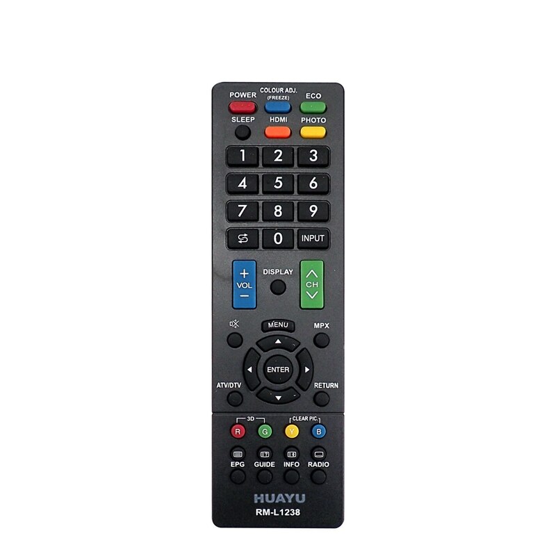 Universal fjernbetjening til lcd led tv hd plasma rm -l1238 erstatning for shap: Default Title