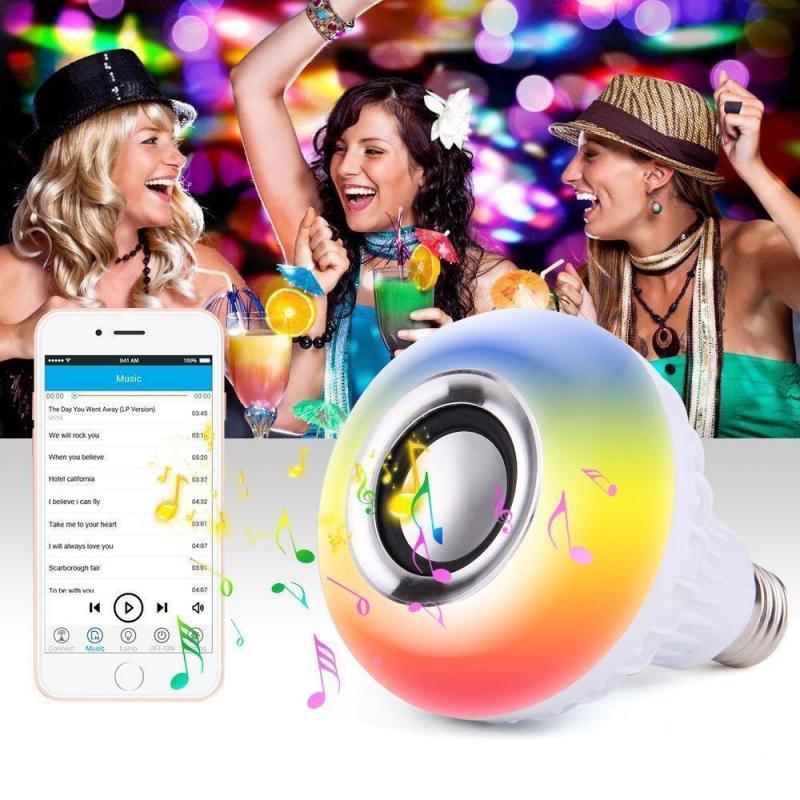 Haofy Bluetooth-Glühbirnen-Lautsprecher – 12W LED, RGB Farbwechsel, Mit Fernbedienung, E27 Fassung, Für Zimmer & Party
