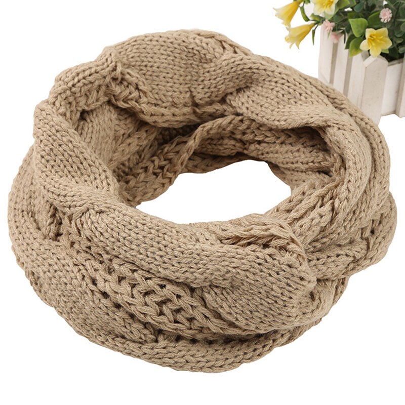 Twist bufanda tejida de mujer de cuello bufandas mezcla de lana Snud para las mujeres de punto de invierno grueso bufanda larga