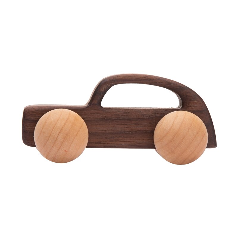 3Pcs Holz Spielzeug Montessori Pädagogisches Buche Zahnen Holz Auto Kinder Cartoon Auto Spielzeug Baby Holz Für 1-6 jahre Alt Kinder: B 3pcs