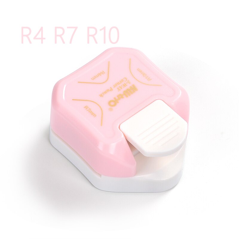 R4 R7 R10 3 In 1 Corner Rounder Papier Stoten Border Punch Ronde Hoek Paper Cutter Card Scrapbooking Voor Diy handgemaakte Ambachten: pink