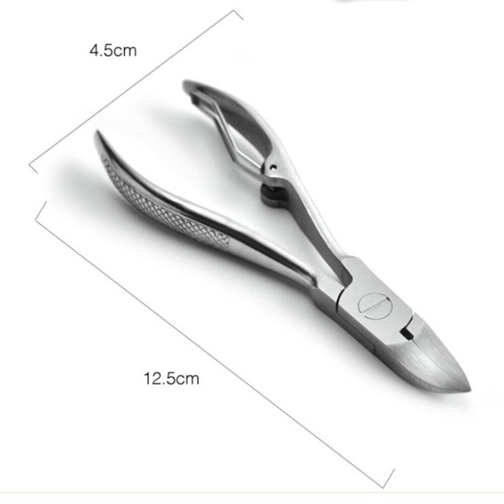 Cortauñas para dedos de los pies, cortauñas para pies, cortauñas para paroniquia, tijeras para Podología, pedicura, herramienta para el cuidado de los pies, Punta encarnada, 1 Uds.: silver