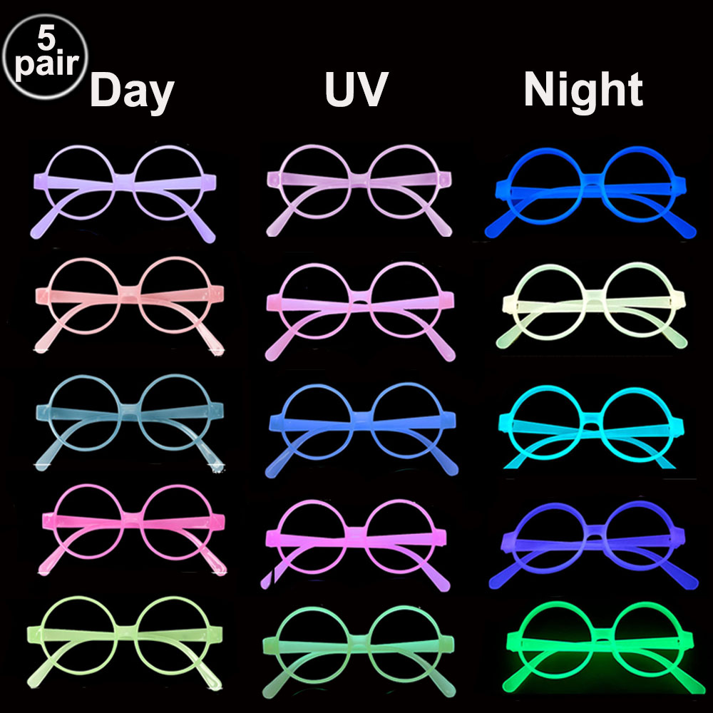 Decorações de bolo de festa de néon brilhante, banner de feliz aniversário, topper de bolo que brilha no uv, luz preta, suprimentos de festa reativos, aniversário de néon: Vermelho