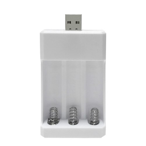 Pujimax 3 solts batteriladeradapter usb støpsel batterilader til universell aa / aaa oppladbare batterier strømtilbehør: misligholde tittel