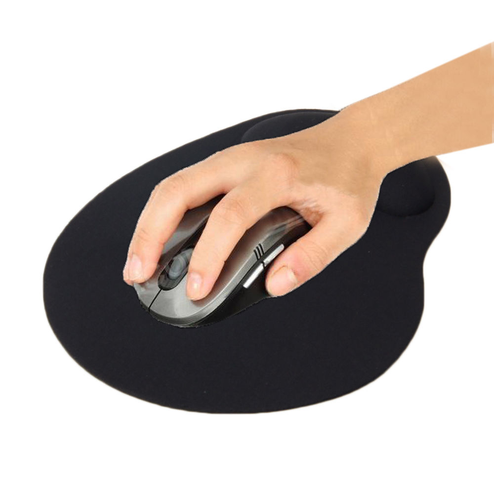 Alfombrilla ergonómica para ratón con reposamuñecas, cómoda soporte para muñeca, antideslizante, suave y grueso, para PC, portátil y ordenador, 1 ud.