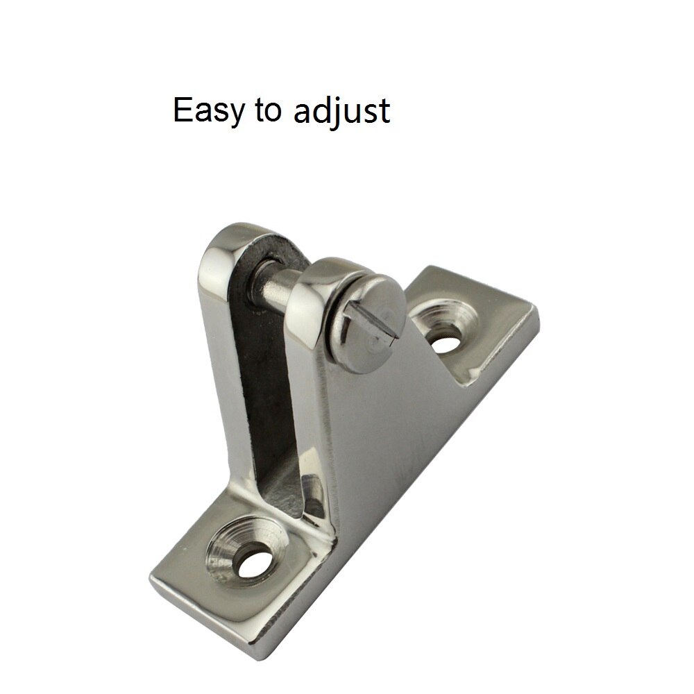 4PCS 316 Stainless Steel Deck Bimini Side Mount Hinge 60mm Mirror Polish Marine Boat Sailing Hardware Deck Hinge