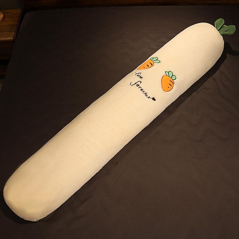 Oreiller Long en peluche de Fruits doux de 100 à 160cm, pêche, ananas, fraise, avocat, plante en peluche, Cactus, carotte, poupée: Carrot / 160cm