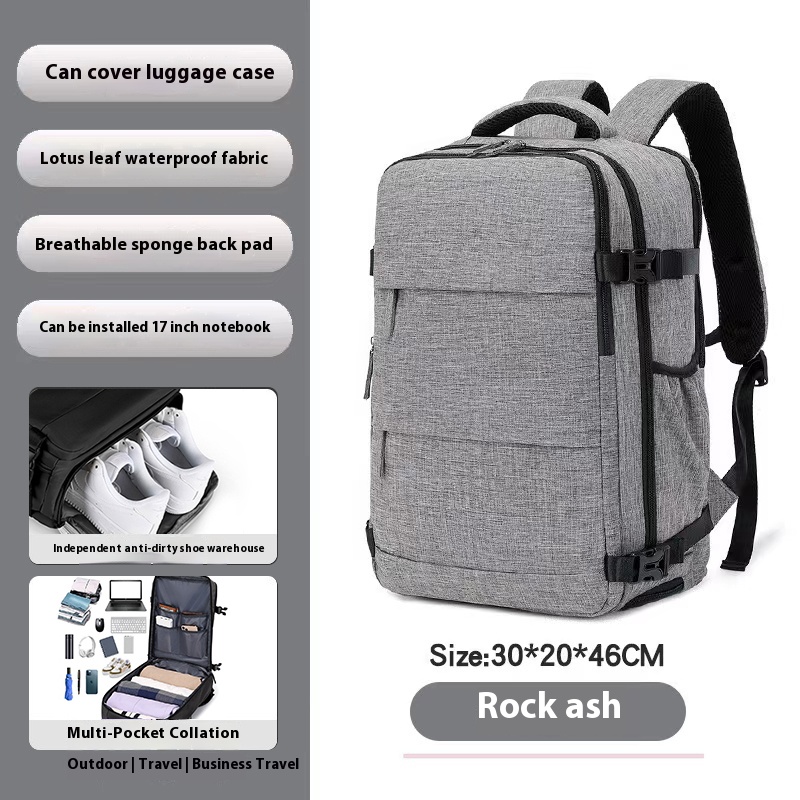 Mochila 40x20x25 Ryanair, mochila de viagem para mulheres e homens, item pessoal mochila de transporte, mochila para laptop de fim de semana de negócios: Transparente