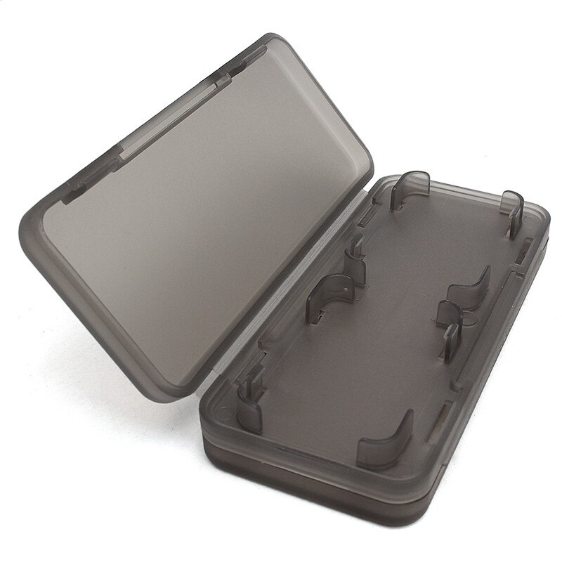 4 in 1 Game Card Storage Case Portable Plastic Case Shock proof Hard Shell Protective Storage Box for Switch: Transparent black