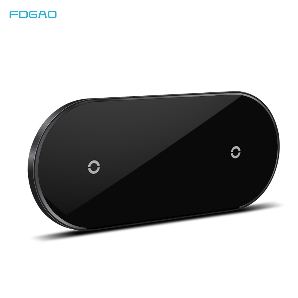 Fdgao 2 In 1 20W Qi Draadloze Fast Charger Station Voor Iphone 11 Xs Xr X 8 Dual Opladen dock Voor Apple Horloge 5 4 3 2 Airpods Pro