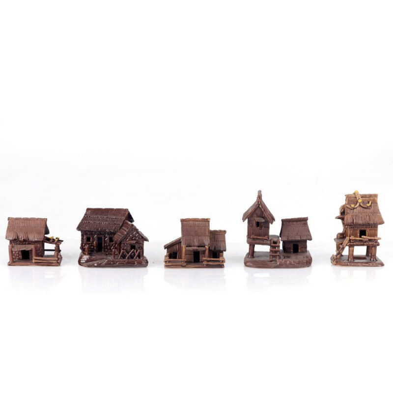 Aquarium Mini Keramik Panzer Haus Bungalow Ornamente Aquarium Fisch Panzer Decoornations Bonsai Landschaftsbau Dekor