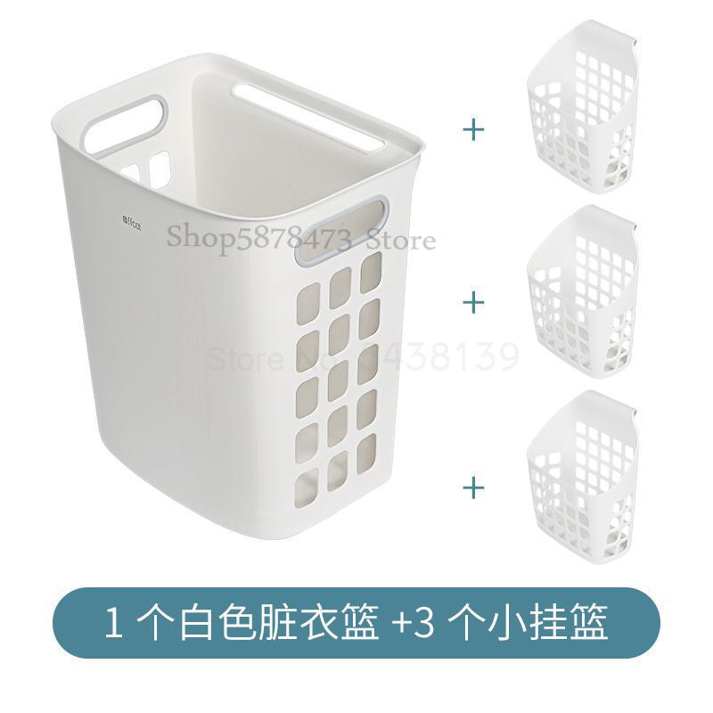Laundry basket laundry change laundry bucket home bathroom bathroom plastic waterproof wall-mounted clothes storage basket: Old  farmer  10
