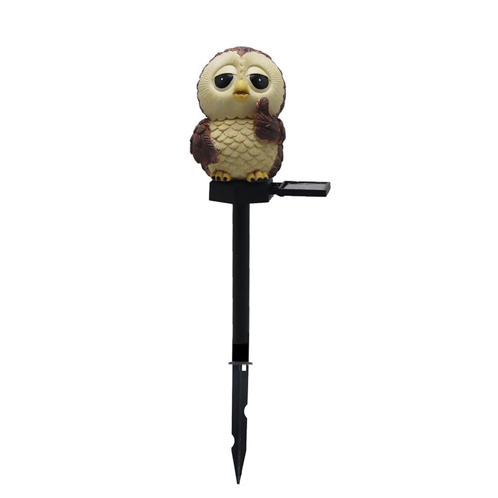Solar Verlichting Outdoor Tuin Ornamenten Hars Uilen Solar Led Verlichting Outdoor Tuin Stake Waterdichte Verlichting Voor Bloem Hek La: B