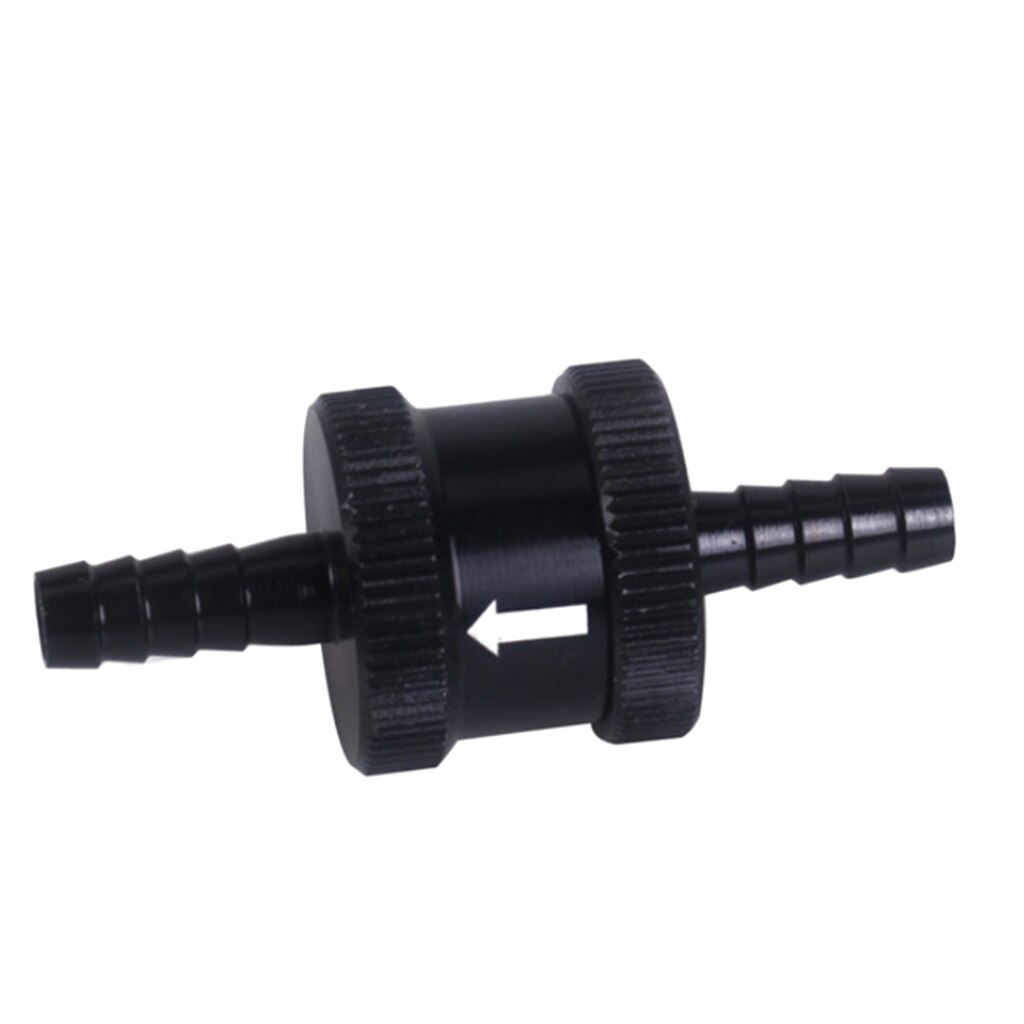 Fuel Cell Valve Aluminum Fuel Oil Line Check Valve Non Return One Way Check Valve Male Flare Inline Hose Fitting Adapters Black: 6mm 