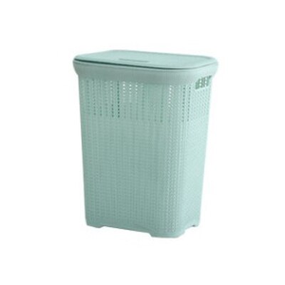 Ekstra stor hæmmer plast vasketøjskurv vasketøj spand snavset tøj pincet rotting husholdning badeværelse beskidt tøj opbevaring: Blå