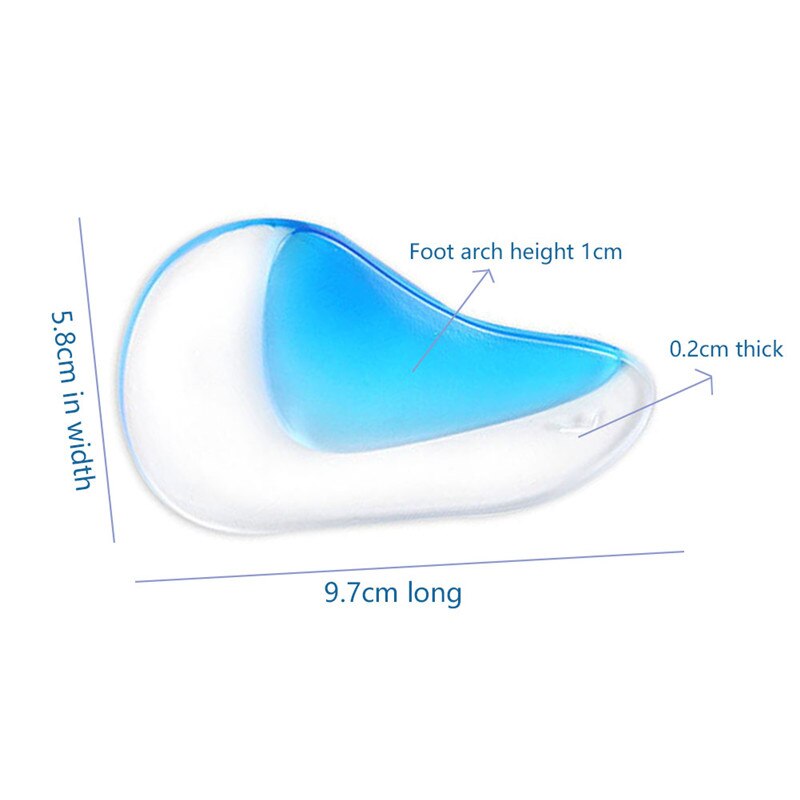 1Pair Arch Orthotic Support Insole Foot Plate Flatfoot Corrector Shoe Cushion Foot Care Insert Insoles Silicone Gel
