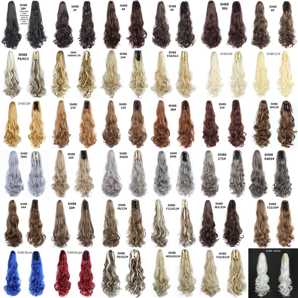 Azqueen Synthetische 22 "Lange Rechte Haar Klauw Paardenstaart False Haar Op Klauw Clip Staart Huis Paardenstaart Staart Haar