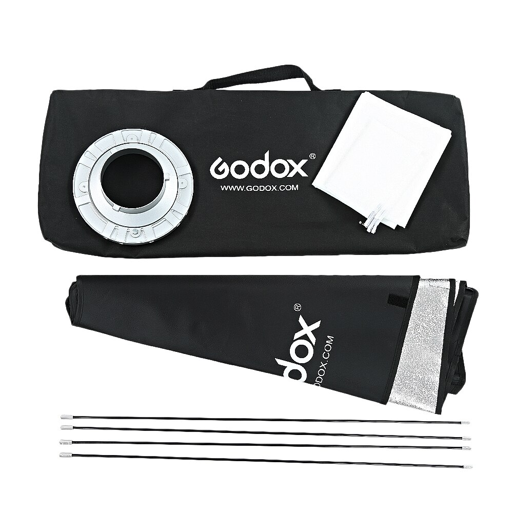 Godox Softbox 35x160cm 14"x 63" Portable Rectangular Studio Strobe Softbox with Bowens Mount for Studio Flash