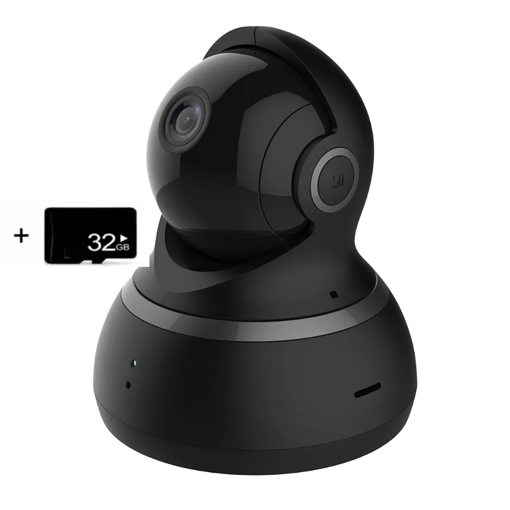 Caméra YI Dôme 1080p HD CCTV IP 360 ° Détection Wifi Vision nocturne sans fil IR système de surveillance de sécurité Audio bidirectionnel: 1/2 '' / Prise anglaise