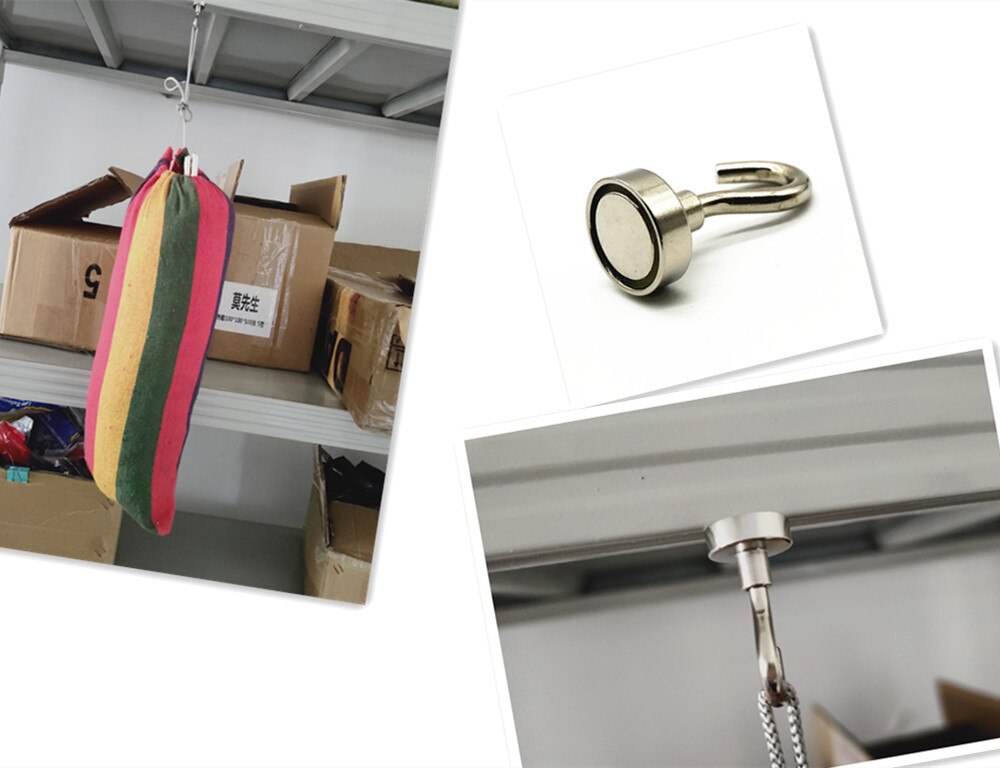 Ptsnet super sterk neodym magnet magnetisk krok henger nøkkel frakk kopp henger henger for hjemmelagring 16mm diameter 5kg strøm