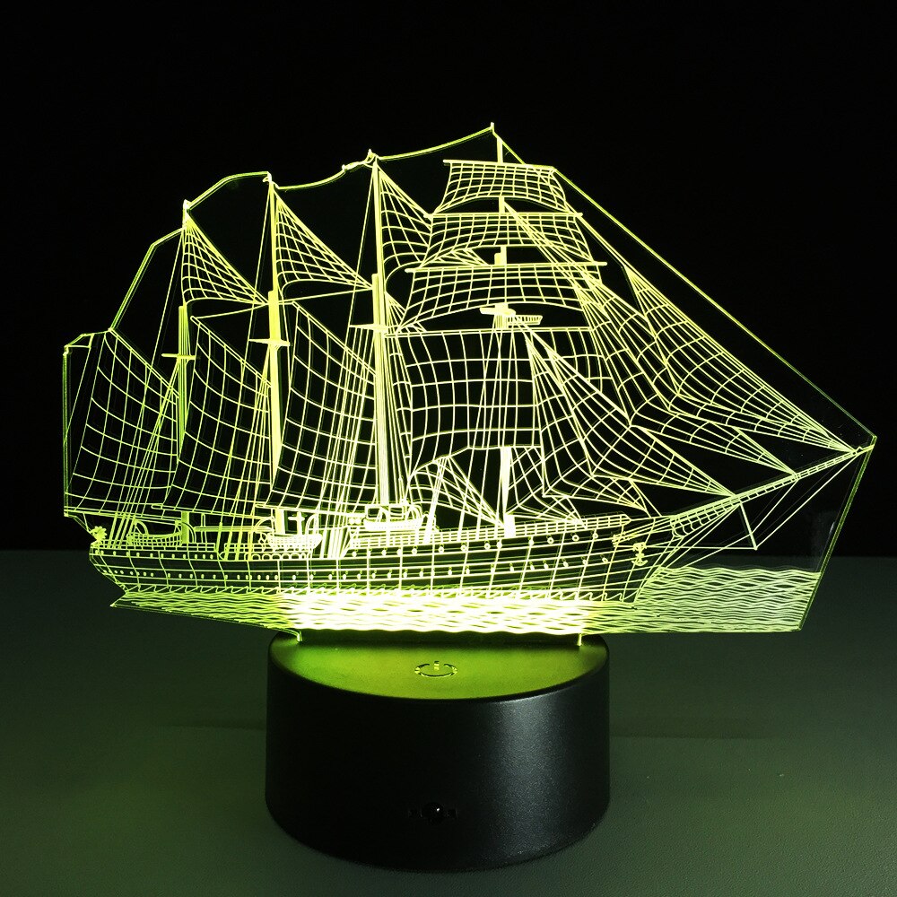 3D kleine nachtlicht LED berühren empfindliche kleine nachtlicht USB schlafzimmer dekoration atmosphäbetreffend schreibtisch lampe kreative