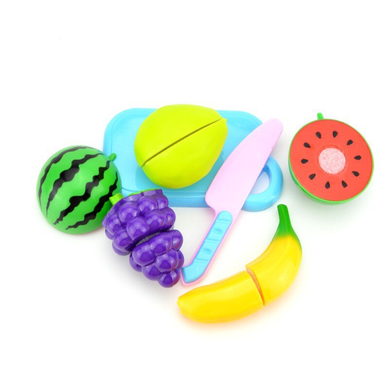 Taglio di plastica Verdure Frutta Cibo Finta Giochi Per Bambini Bambino Precoce Educativi Cucina Giocattolo Divertente I Bambini In Età Prescolare 1 Set: 3