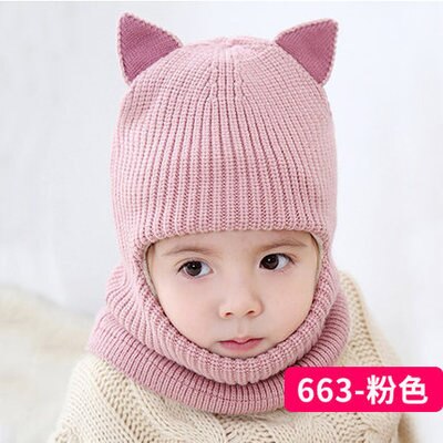 Baby Toddler Winter Warm Monkey Beanie Hat Earflap Knitted Cap Girl Boy Kids Children's ear knit cap: F