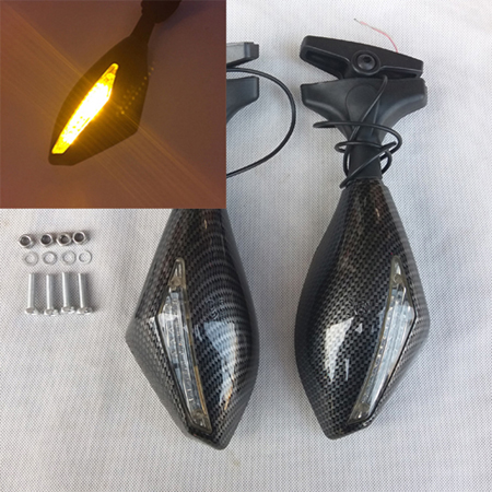 Yzf 1000 thunderace 1996-2007 motorcykel backspegel med svängljus för yamaha yzf 1000 thunderace 1996 1997 1998 - 2007: Kolfiber a