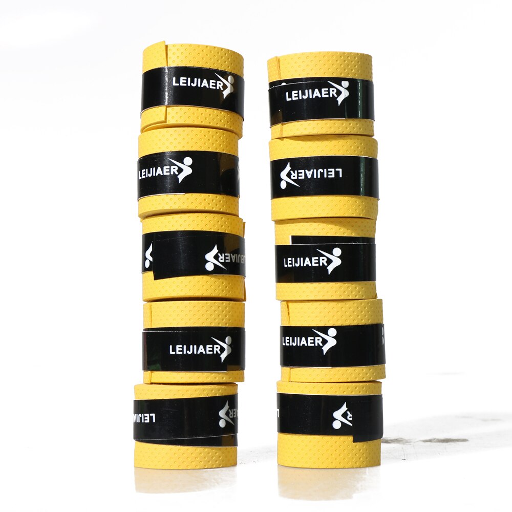 10 stk / lot tennisracket pu antiskrid overgrip sved absorberet blød wrap kraner badminton ketsjer over greb fiskestang svedbånd