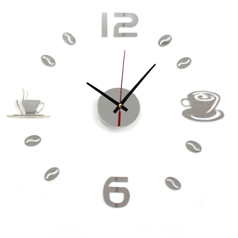 Klok Horloge Wandklokken Horloge 3d Diy Acryl Spiegel Stickers Home Decoratie Woonkamer Quartz Naald Reloj De pared: D