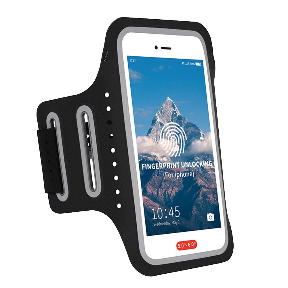 Telefonarmbånd universal vandtæt udendørs sportsløb til iphone 7 plus: Sort