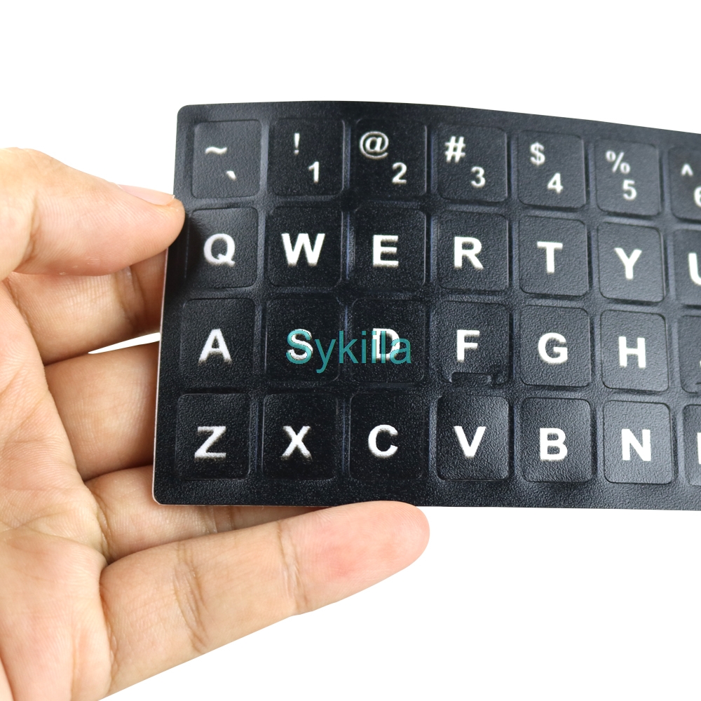 Keyboard Key Sticker for Laptop Letter Notebook Computer Decal Skin Spanish Russian Korean Arabic English Thai German Italian