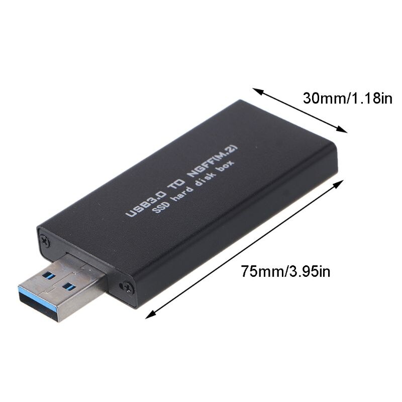 External B Key M.2 NGFF SSD to USB 3.0 Converter Adapter Enclosure Box with Super Speed 6Gbps for 2230 2242 M2 SSD