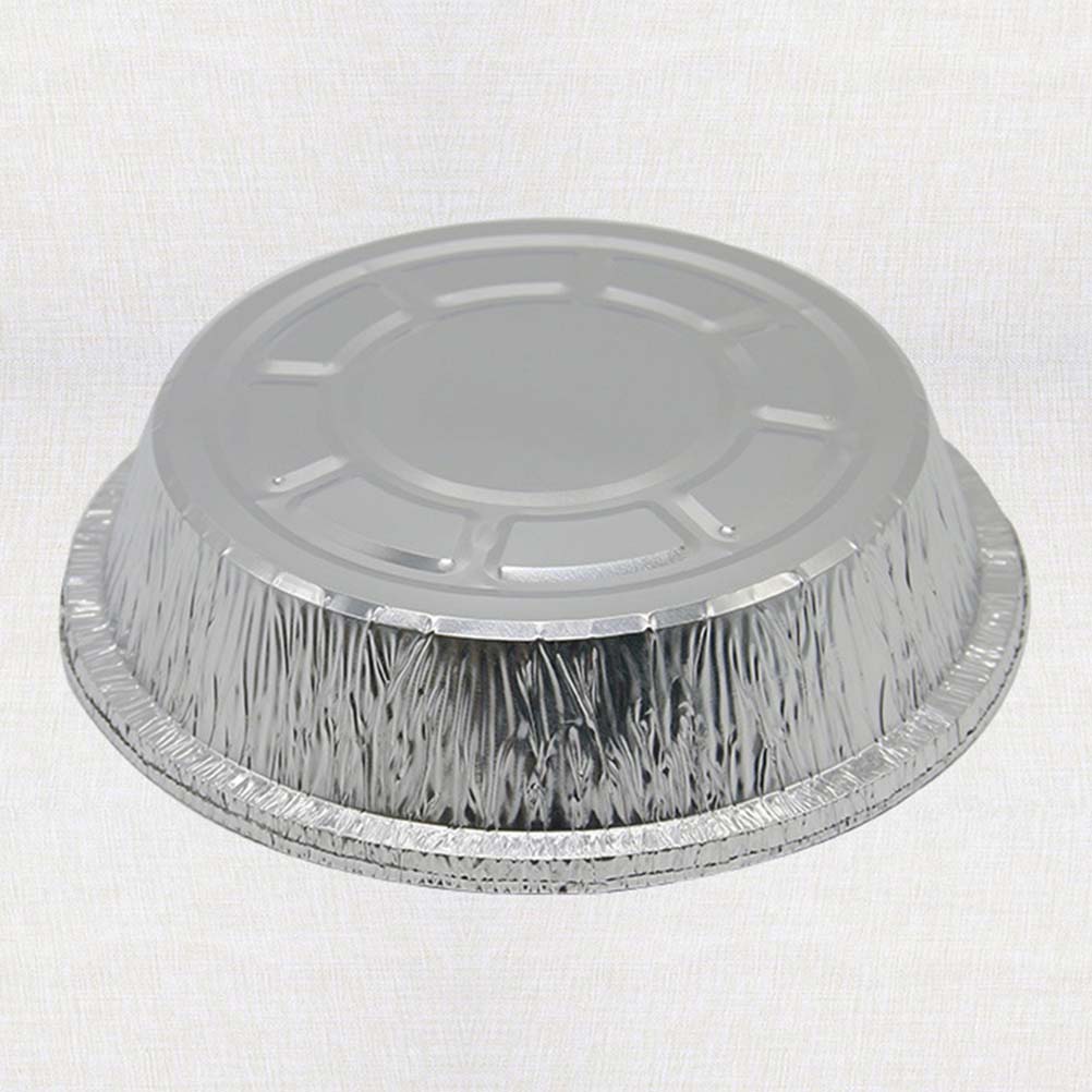 12 Pcs 1400ML Tin Folie Bowls 9 Inch Aluminiumfolie Ronde Wegwerp BBQ Lade Pie Pannen voor Zelfgemaakte Taarten taarten (Zonder Deksel)
