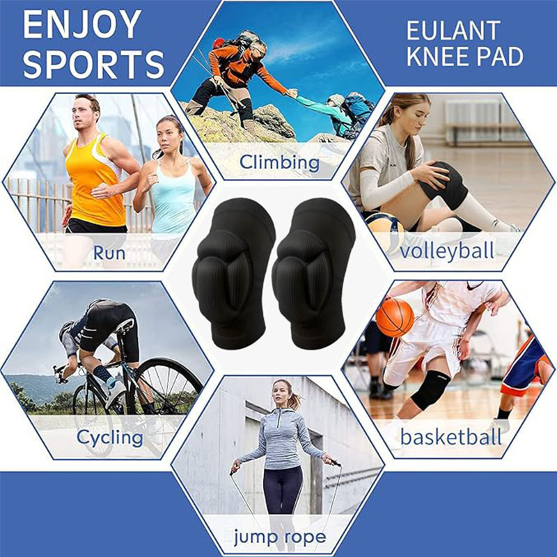 2 stks Sport Kneepad Verdikking Anti-Collision Sport Bescherming Kniebeschermer Elastische Ademende Kniebrace voor Dansen Voetbal