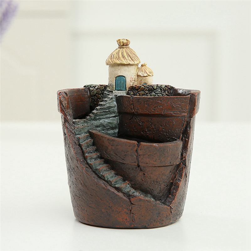 Y51A-hangende tuin ingemaakte micro-landschap vlees plantenpotten klein huis tuindecoratie hangende pot D: Default Title