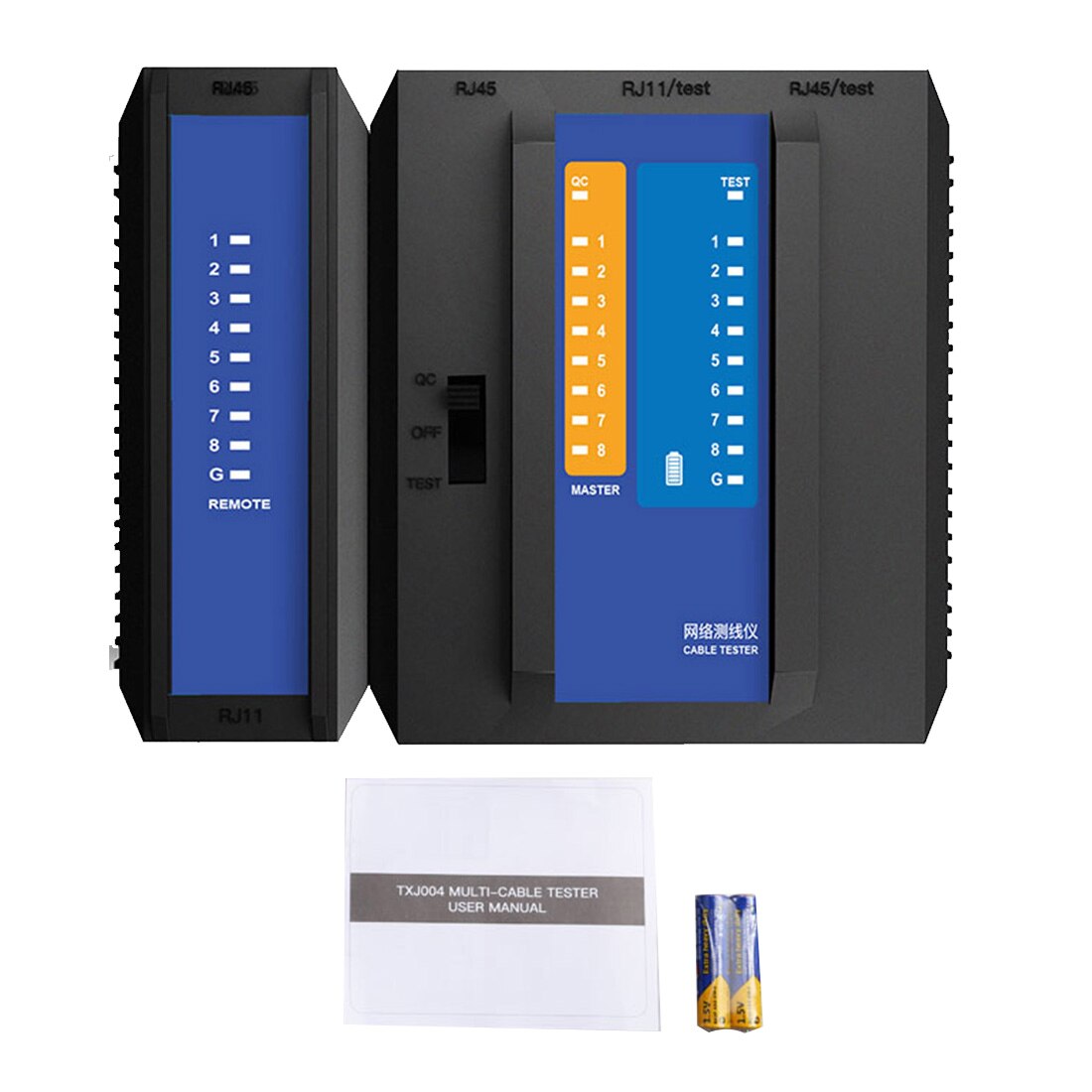 RJ45 Cable Lan Tester Network Cable Tester RJ45 RJ11 2in1 8p/6p/4p Network/Telephone Line Tester Networking Tool Network Repair