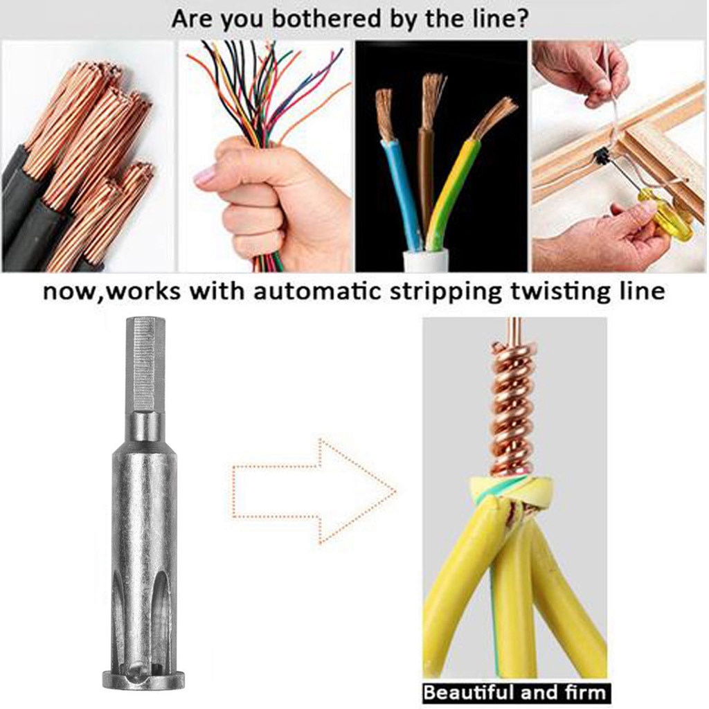 Electrical Twist Wire Tool 5 Hole Electrician Universal Automatic Twisting Wire Stripping Doubling Machine Connector