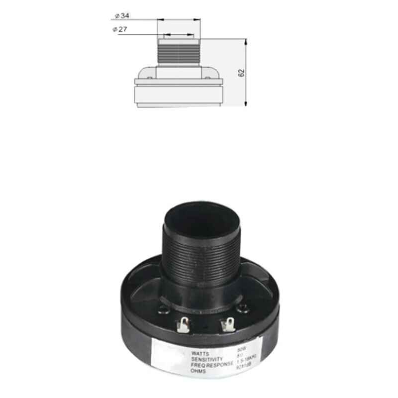 120w diskant hifi diskant driver rund bil udendørs horn højttaler 8 ohm 30 rms diskanthøjttaler 1pc