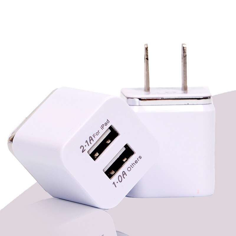 US Plug 5V 2.1/1A Dual USB AC USB Charger Wall Power Adapter for ipad iPhone Samsung HTC Cell Phones