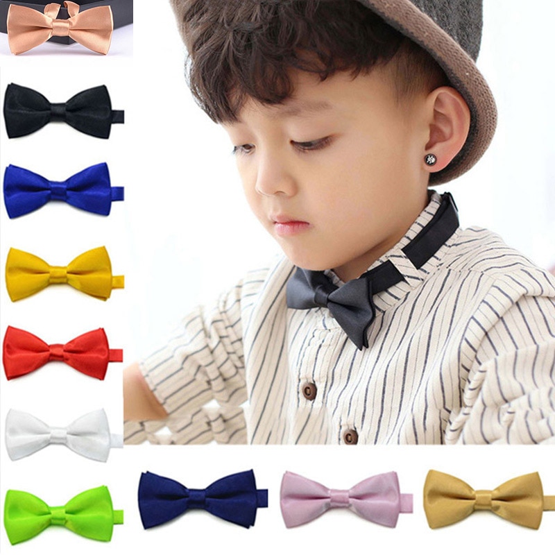 Klassische freundlicher Bowtie Jungen Grils Baby freundlicher Fliege fest Farbe Minze Grün verrotten Schwarz Weiß Grün Schmetterling Gravata