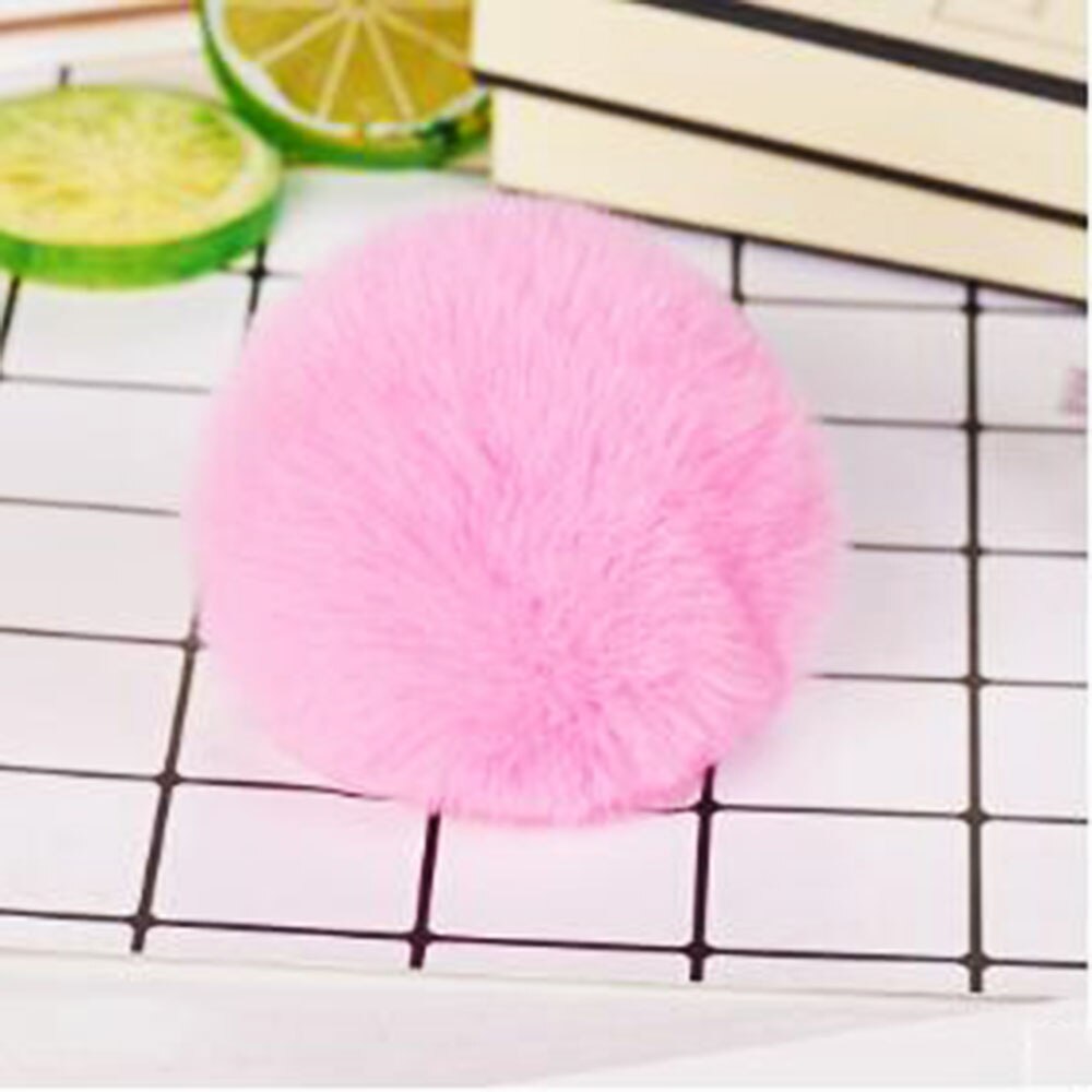 1Pc 8cm gros pompon moelleux en peluche tissu artisanat bricolage doux pon pom pon poms balle furball décor à la maison couture fournitures Craf fleurs boule: pink