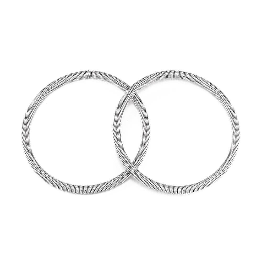 Accesorios para niñas, pulseras de primavera para adolescentes, pulseras de cadena de juguete divertidas, joyería de acero inoxidable, de Navidad, 2 uds., 2022: 2 Silver Bangles