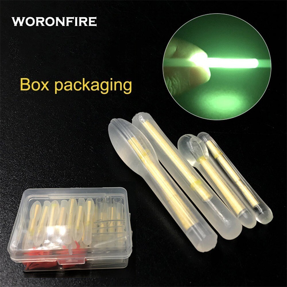 30 st /50 st 4.5*37mm fiskeflöte fluorescerande ljussticka ljus nattflöte spö ljus mörk glöd stick eldflugor för fiske
