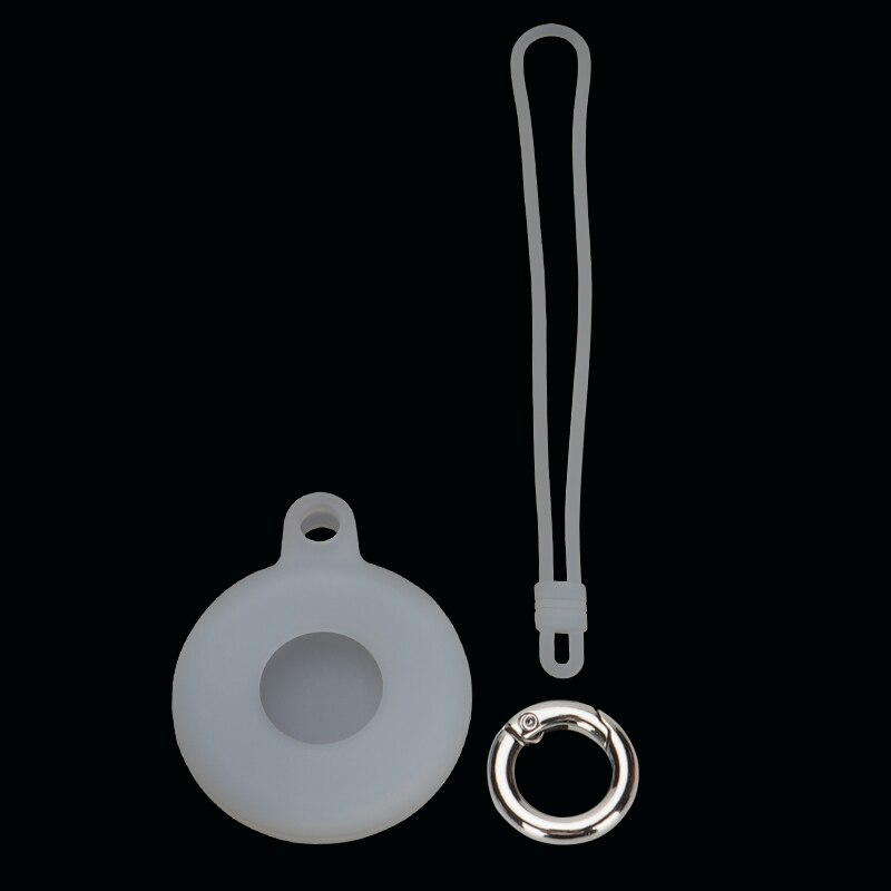 Siliconen Lederen Case Voor Airtags Lederen Beschermhoes Met Sleutelhanger Anti-Kras Draagbare Accessoires Protector Cover Airtag: 11
