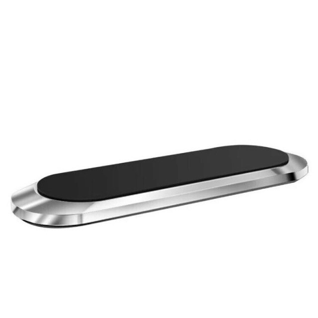 Magnetic Universal Mini Smart Phone Holder Mount For Car Black Silver Rose Gold Gps Anti-slip Mounts: Silver