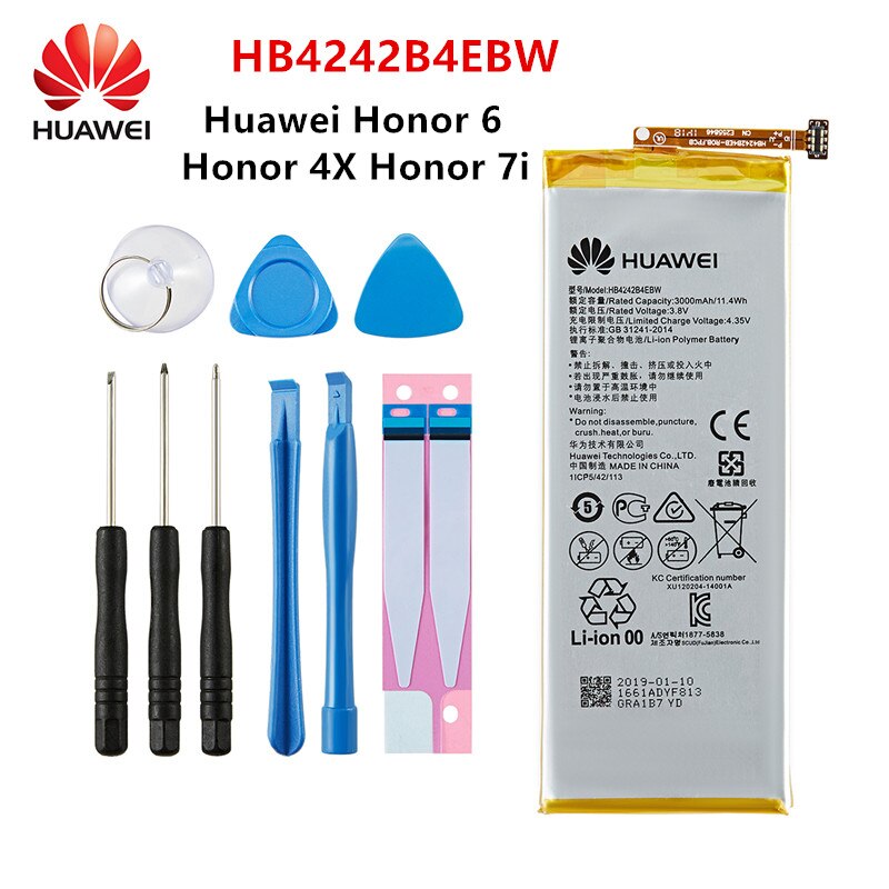 Original Huawei batería para HUAWEI Mate 9/Mate9 Pro/10/10 Pro /P20/P20 Pro/honor 8 9 10 Nova/Nova 2/Nova 2 Plus/Nova 3: HB4242B4EBW Tools