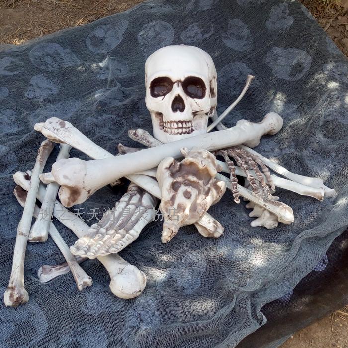 Halloween Skelet Tool Party Accessoires Room Escape Lastig Gadget Kit Terreur Plastic Halloween Skelet: as show