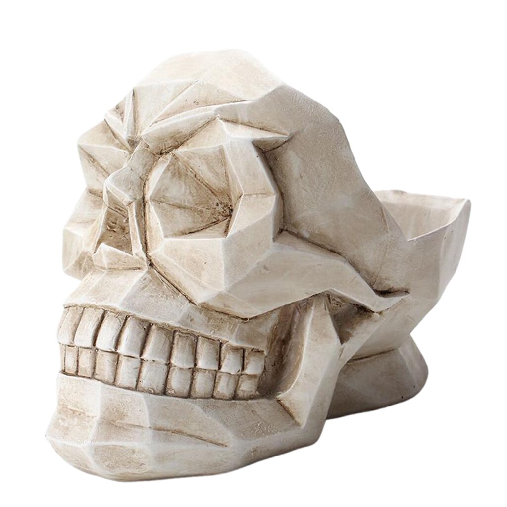 Geometrische Skeletschedel 3D Candy Container Desktop Telefoon Display Stand Opslag