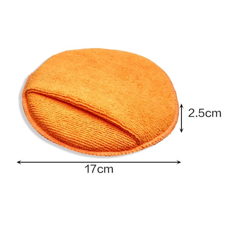 High Density Round Car Waxing Sponge Polishing Disc Microfiber Overlock Pocket Car Wash Sponge Cloths & Brushes Cleaning Sponge